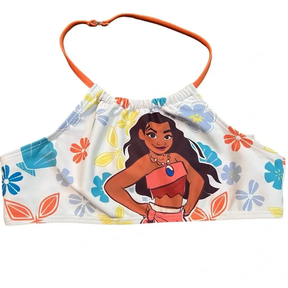 Disney Moana Two Piece Halter Bikini Skirt Set Size 9/10 - Picture 7 of 9